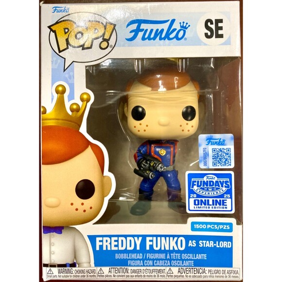 FUNKO POP! FREDDY FUNKO as STAR-LORD Fundays + Protector - Picture 1 of 6